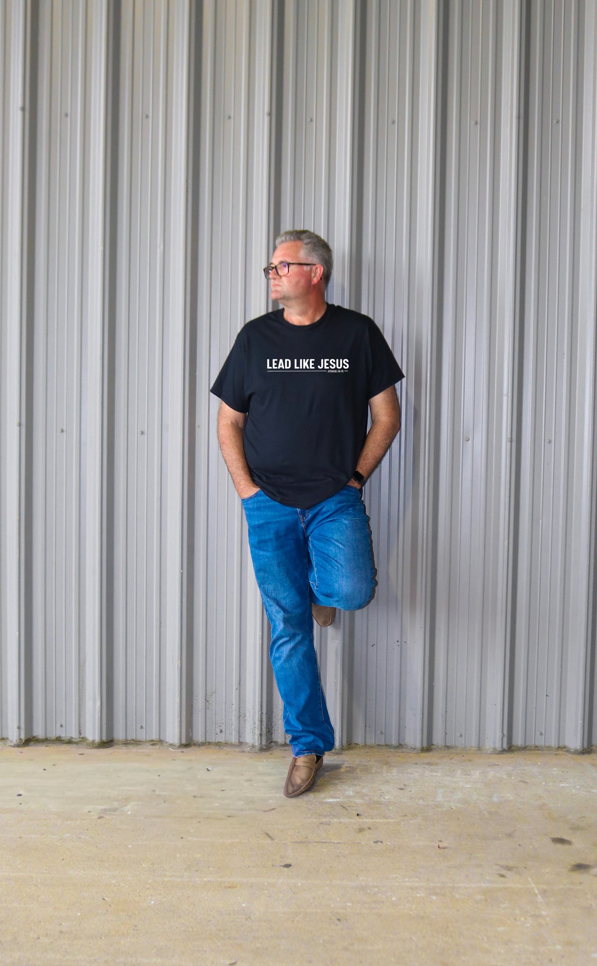 Lead Like Jesus | Joshua 24:15 Christian Men's Graphic Tee